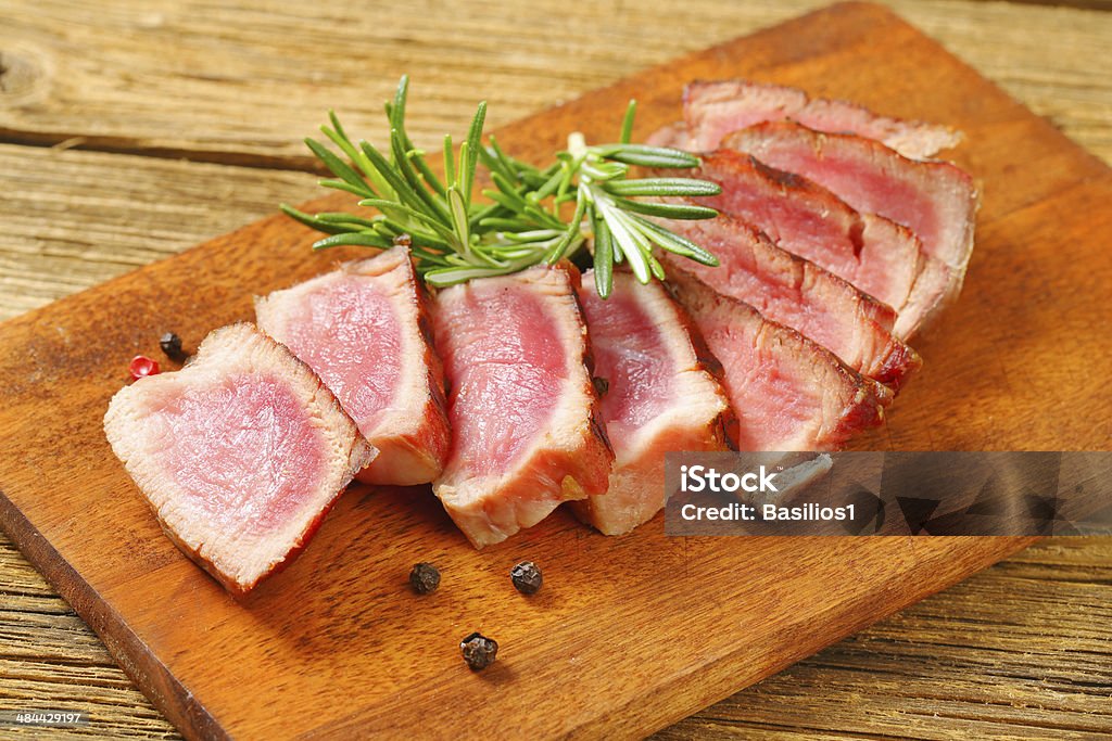 Slices of grilled mignon fillet Beef Stock Photo