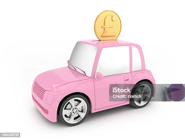 Piggy Bank Car With Pound Stock Photo - Download Image Now - Car, Currency, UK