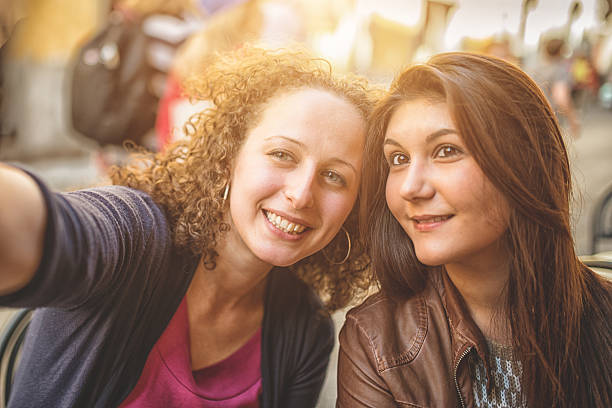 istock Couple of friends doing a selfie 484430853