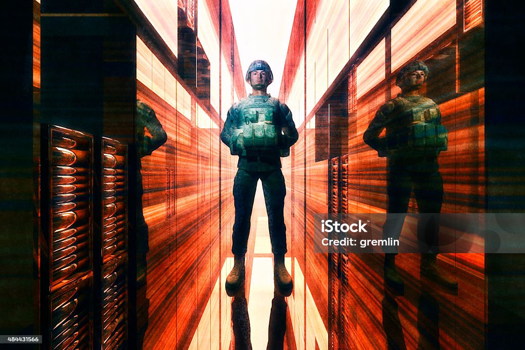 Server room with military security Server room with military security. Military Stock Photo