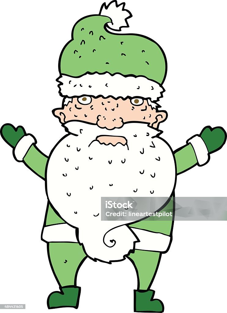 Cartoon Grumpy Santa Stock Illustration - Download Image Now - Cheerful ...