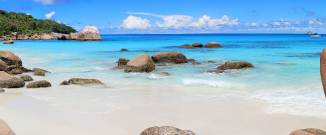 Beautiful Anse Lazio, Praslin Island, Seychelles.
