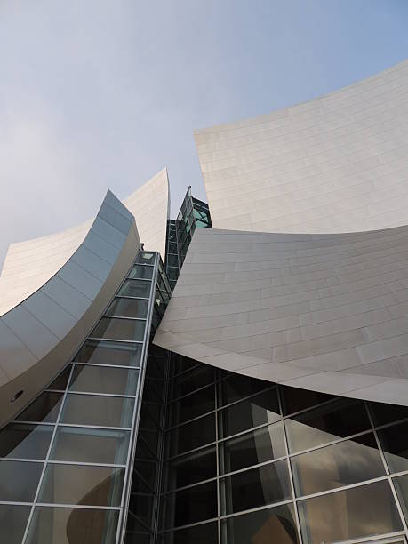 walt disney concert hall - stainless stell imagens e fotografias de stock