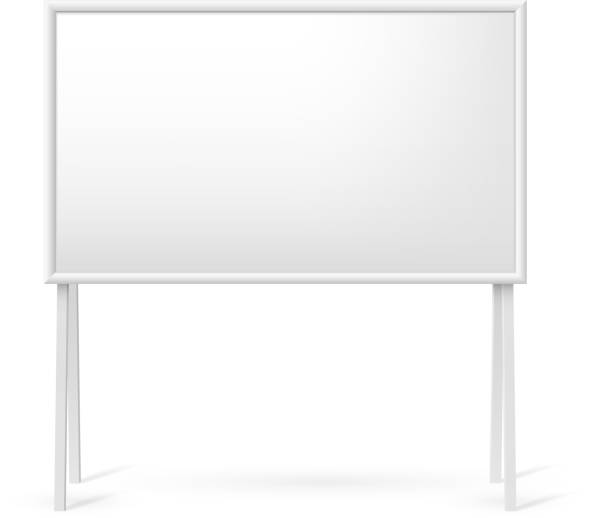 Blank white board Blank white marker board for business presentations or teaching transparent wipe board stock illustrations