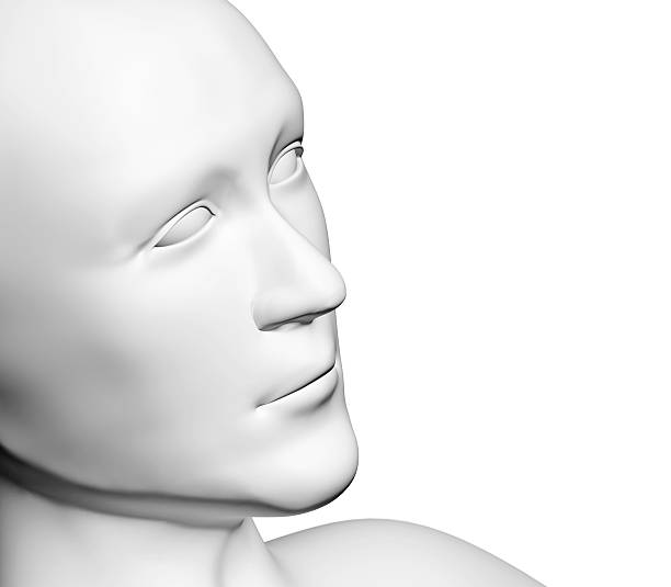 istock Human head of white color 484448434