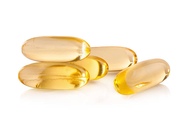 istock Omega 3 capsules from Fish Oil on white background 484459786