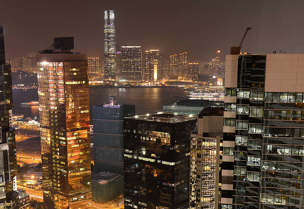 istock Crowded Hong Kong scene with tightly packed skyscrapers 484466828