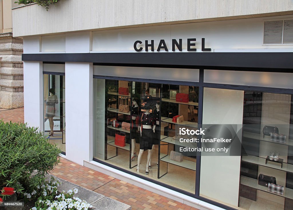Elegant Luxury Chanel Store Monte Carlo Monaco Stock Photo