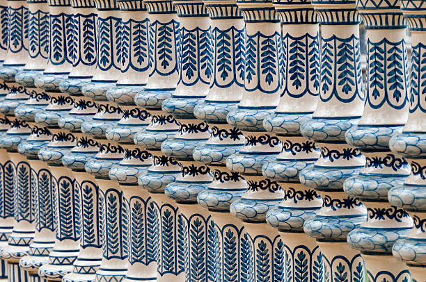 Tile detail from Plaza de Espana, Seville stock photo
