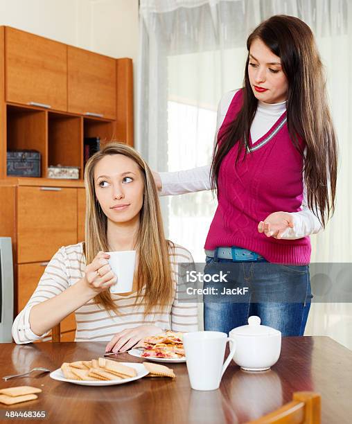 Two Women Having Quarrel Stock Photo - Download Image Now - Adult, Adults Only, Arguing