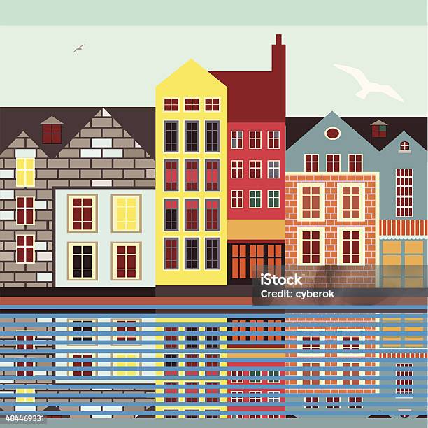 Midday Cityscape Stock Illustration - Download Image Now - Animal Family, Apartment, Architecture