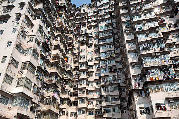 istock Old residential building in Hong Kong 484469399