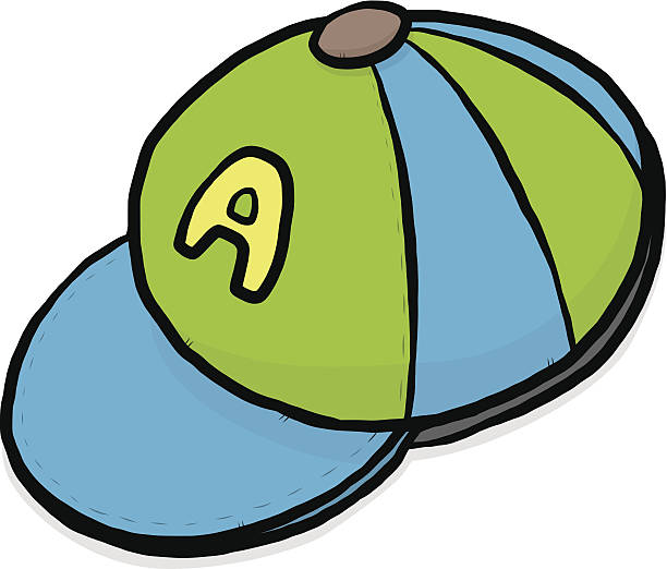 ilustrações, clipart, desenhos animados e ícones de cap dos desenhos - baseball cap cap personal accessory vibrant color