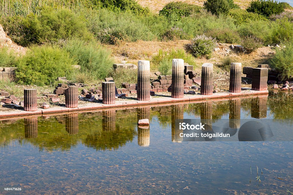 Ancient columns in Miletus, Turkish Milet, Turkey Miletus Stock Photo