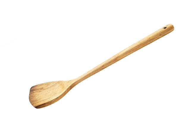 istock wood flipper used in frying 484471649