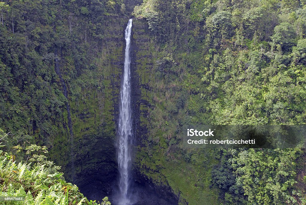 Waterfall in Hawaii Spirituality Stock Photo