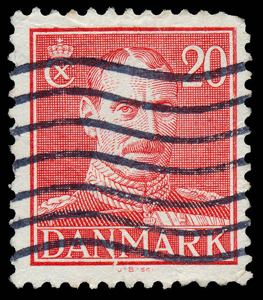 istock Stamp printed in Denmark shows King Christian X 484471771