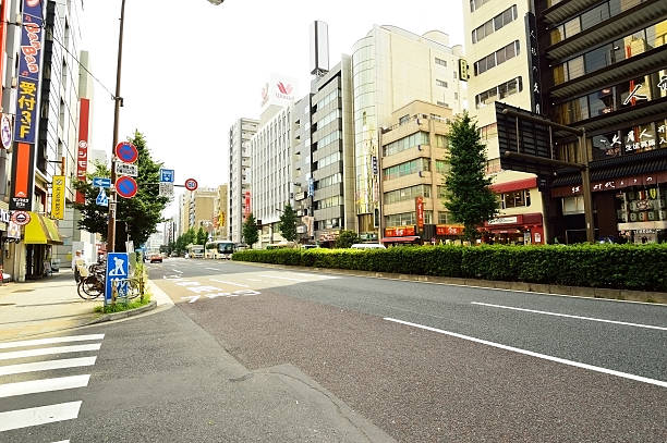 Tokyo, Japan - August 03, 2013: The streets of Asakusa district in August 3, 2013, was the major entertainment district in Tokyo, currently most famous for the Senso-ji temple dedicated to the bodhisattva Kannon