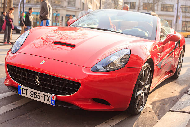 Ferrari California in Paris stock photo