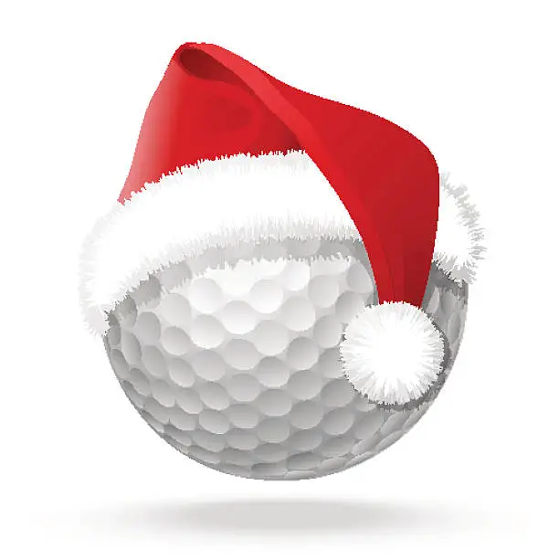 Vector illustration of Golf ball in has