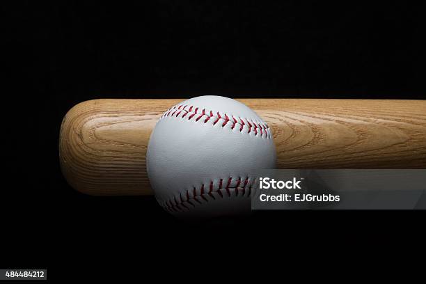 Baseball With Baseball Bat Stock Photo - Download Image Now - Baseball - Ball, Baseball - Sport, Baseball Bat