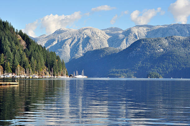istock winter view of Deep Cove 484484328