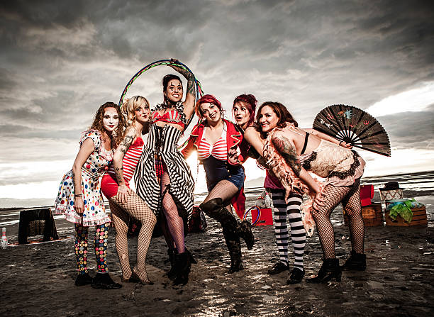 Abandoned Vintage Style Circus Group in the Desert