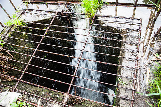 istock Water flowing into the spillway on the dam 484496554