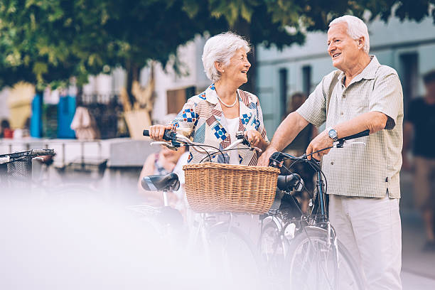 istock Seniors with Bycicles in the City 484502726