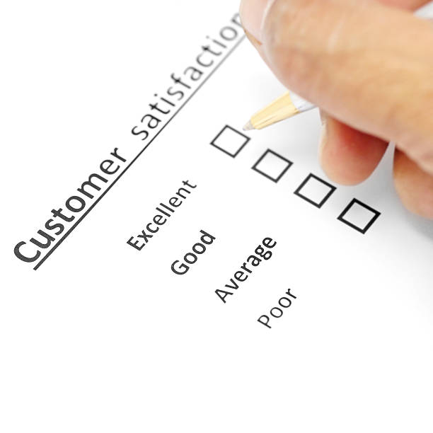 istock customer satisfaction survey form with the pen checked excellent 484506712