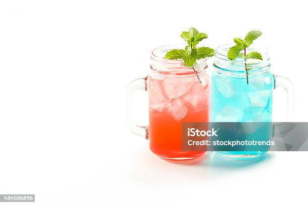 Refreshing Summer Drinks In Jar Stock Photo - Download Image Now - 2015, Aperitif, Backgrounds
