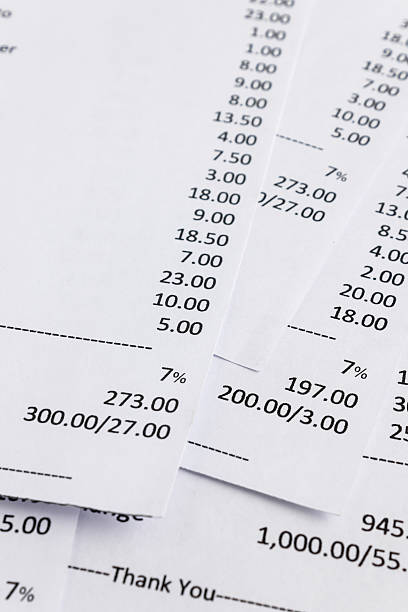 istock Close up of receipt paper 484508628