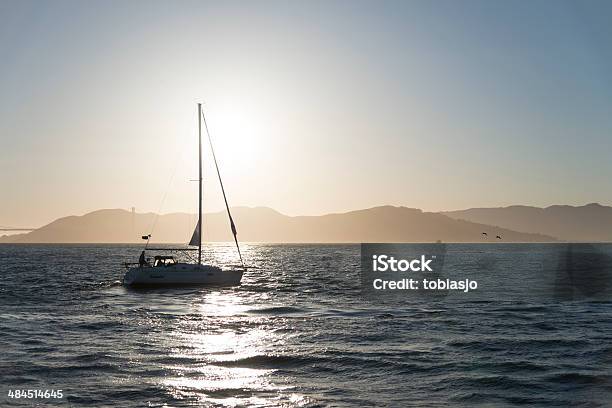 Sailboat In San Francisco Stock Photo - Download Image Now - Bay of Water, Bridge - Built Structure, California