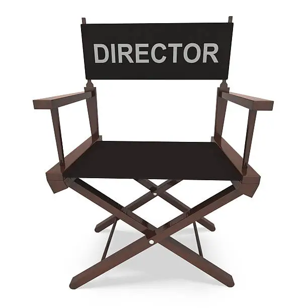 Director's Chair Showing Movie Producer Or Filmmaker