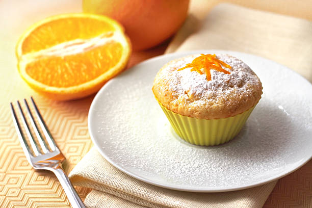 Cottage cheese muffin with orange zest