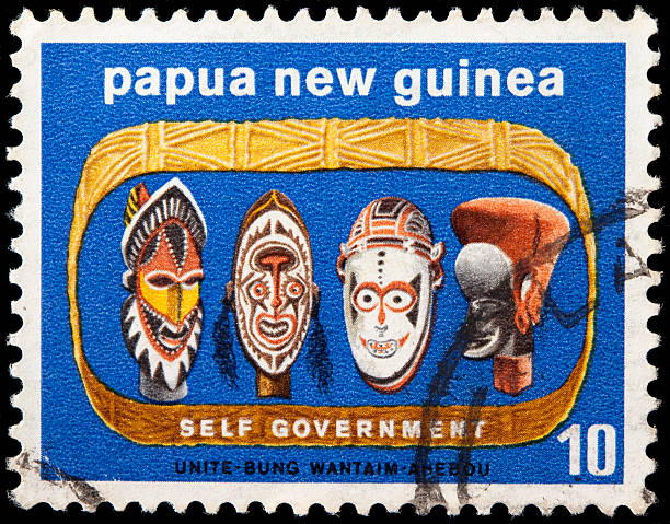 Wooden Masks Postage stamp