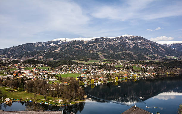 View On Seeboden In Spring stock photo