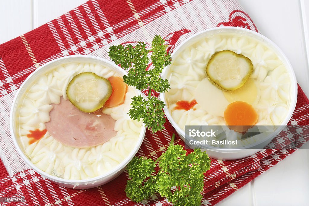 Ei und Gemüse-Salat in Agargel - Lizenzfrei Agargel Stock-Foto