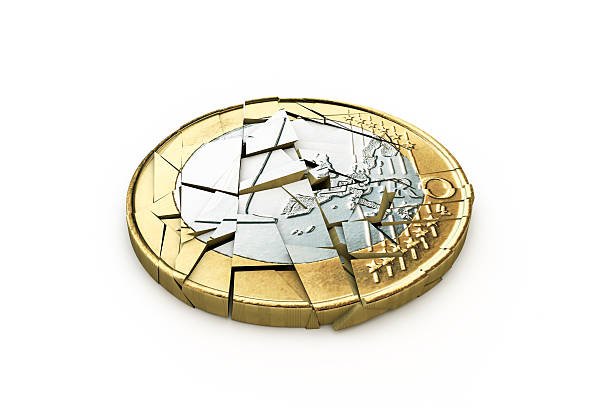 broken euro stock photo