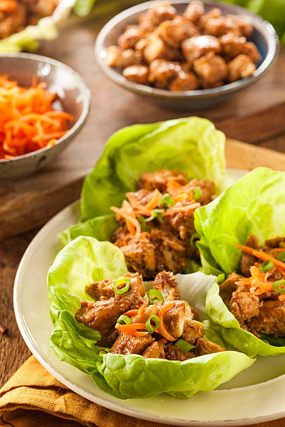 istock Healthy Asian Chicken Lettuce Wrap 484518429