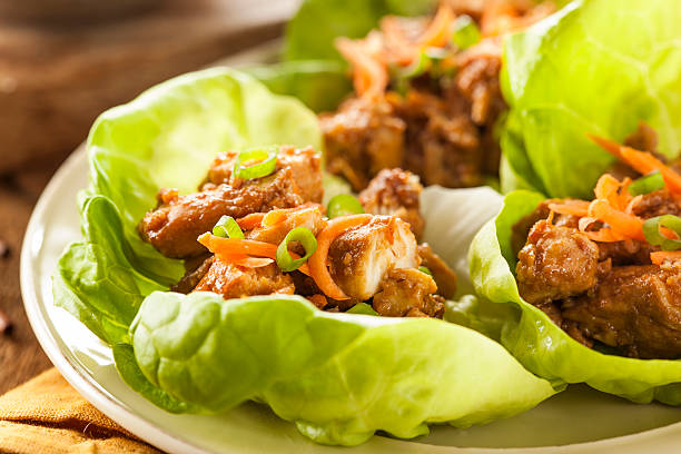 istock Healthy Asian Chicken Lettuce Wrap 484518901