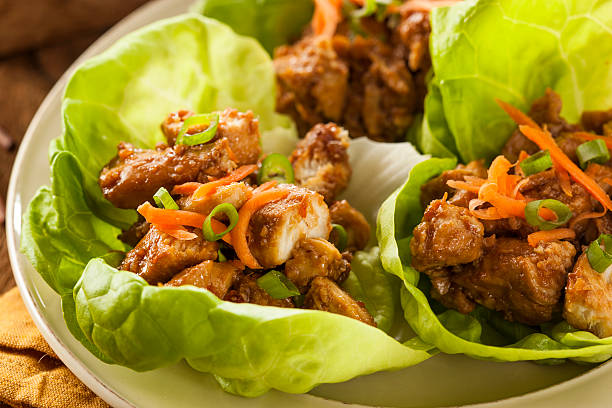istock Healthy Asian Chicken Lettuce Wrap 484519717