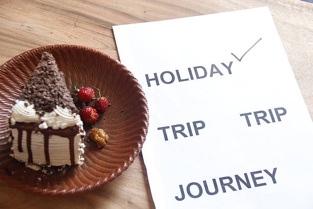 istock Portion of chocolate cake with concept 484519733