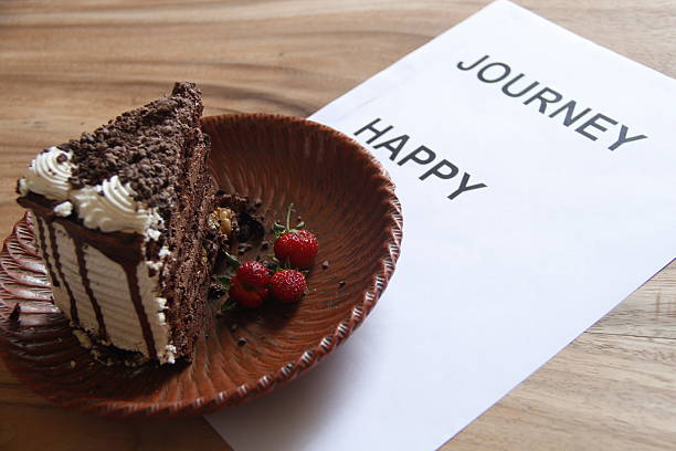 istock Portion of chocolate cake with concept 484519737