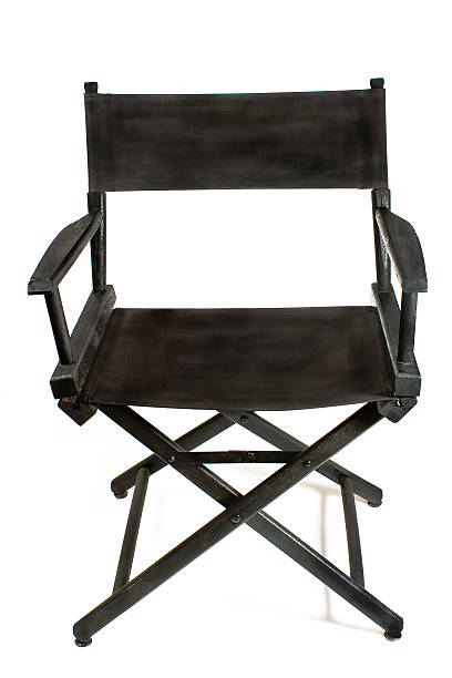 istock Old black director chair 484519841