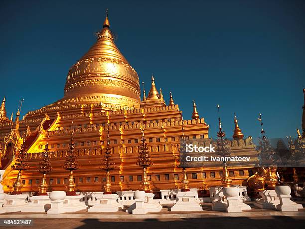 Shwezigon Pagoda Bagan Stock Photo - Download Image Now - Asia, Bagan, Buddhism