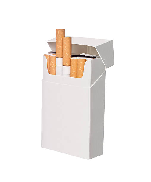 Box of cigarettes stock photo