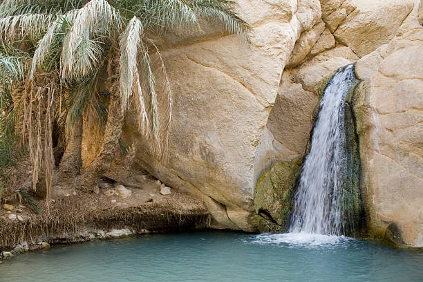 istock Waterfall in mountain oasis Chebika in Tunisia 484526044