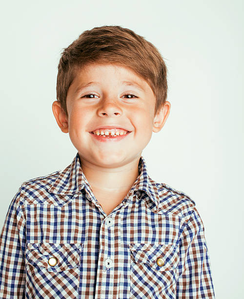 istock little cute boy on white background gesture 484529934