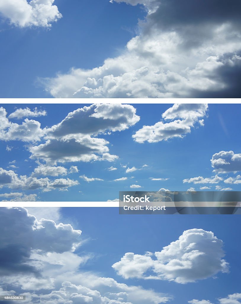 Three Backrounds Three Sky Backgrounds Stock Photo - Download Image Now - 2015 ...
